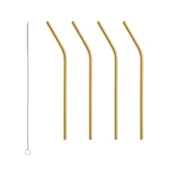Peak Straws Incl Cleaning Brush, 4-Pack