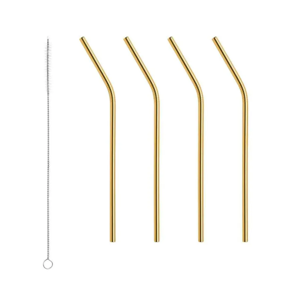 Peak Straws Incl Cleaning Brush, 4-Pack