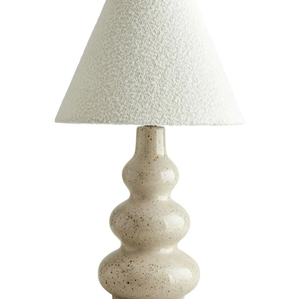 Pebble Table Lamp, Natural / White