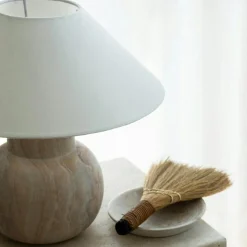 Pella Lamp Base, Travertine