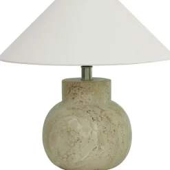 Pella Lamp Base, Travertine