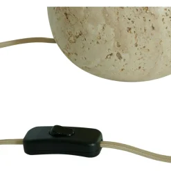 Pella Lamp Base, Travertine