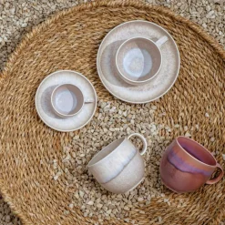 Perlemor Coffee Saucer, Sand