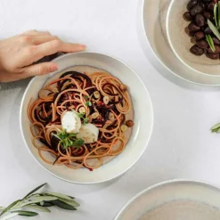 Perlemor Pasta Plate 22 cm, Sand