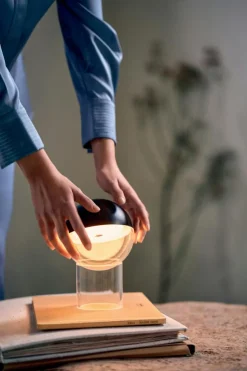 Pila Table Lamp Portable, Brushed Aluminium