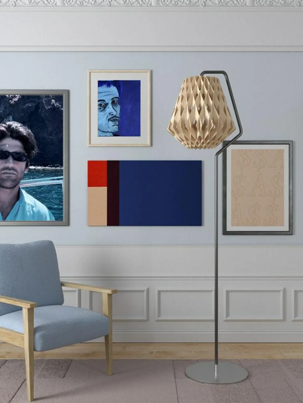 Pilke Signature PF28 Floor Lamp, Birch