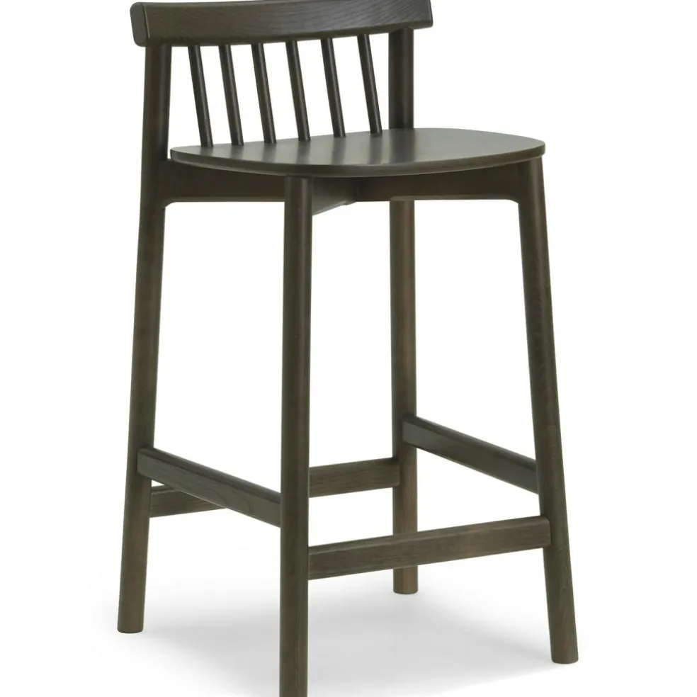 Pind Bar Stool 75 cm, Black Stained Ash