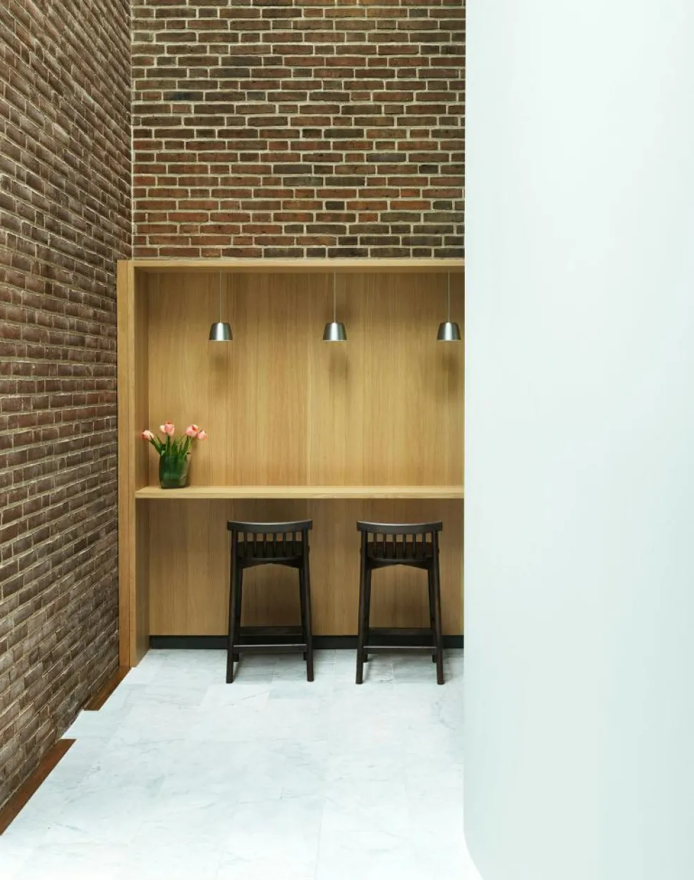 Pind Bar Stool 75 cm, Black Stained Ash