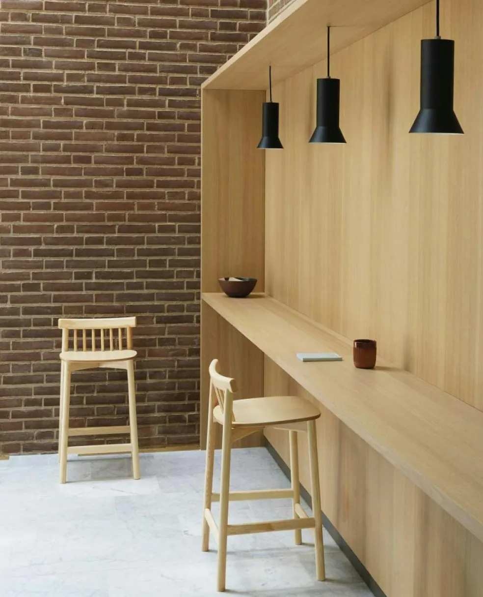 Pind Bar Stool 75 cm, Black Stained Ash