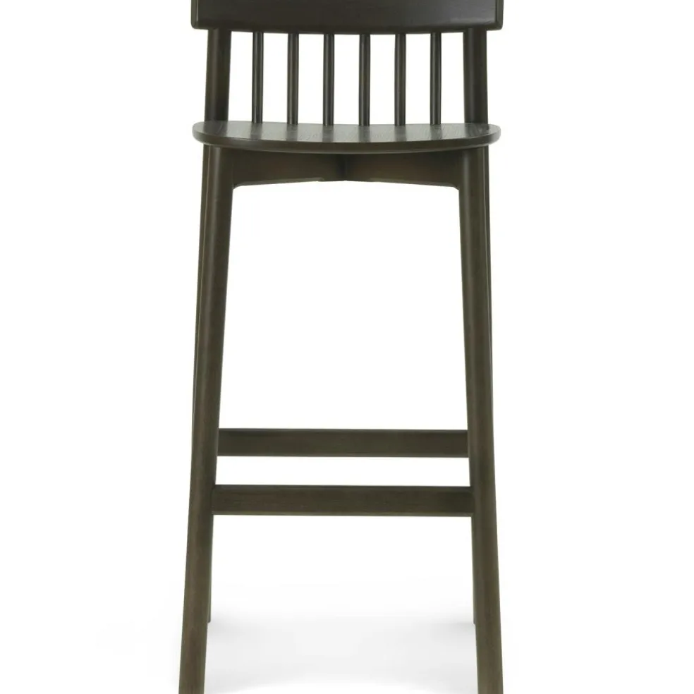 Pind Bar Stool 75 cm, Black Stained Ash