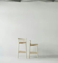 Pind Bar Stool 75 cm, Black Stained Ash