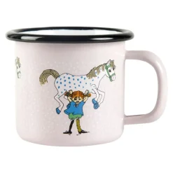 Pippi And The Horse Enamel Mug, 15 cl