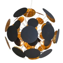 Planet Pendant Ø50 cm, Black/Gold