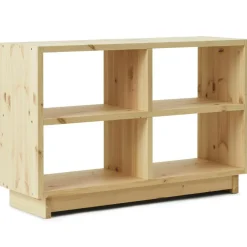 Plank Bookcase Pinewood, Low