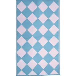 Plastic Mat 90x150 cm, Check Blue