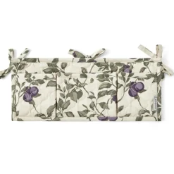 Plum Satin Quilted Bed Pocket