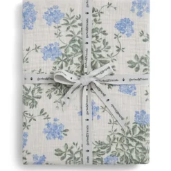 Plumbago Fitted Sheet Blue, 140x200 cm