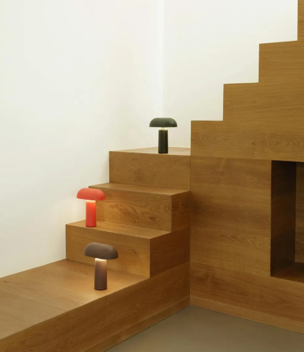 Porta Table Lamp Portable, Bright Red