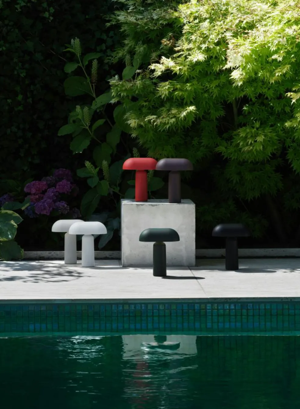 Porta Table Lamp Portable, Bright Red