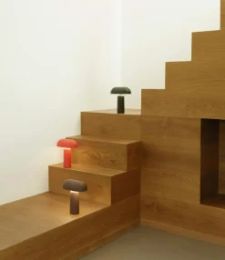 Porta Table Lamp Portable, Bright Red