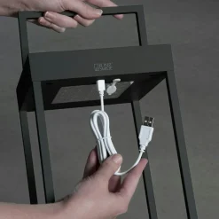 Portofino Table Lamp Portable, Black