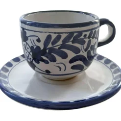 Positano Cappuccino Cup With Saucer, Blue