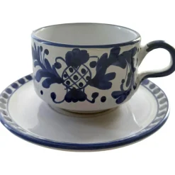 Positano Cup With Saucer, Blue