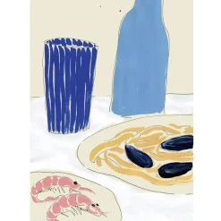 Positano Lunchtime Poster 50x70 cm