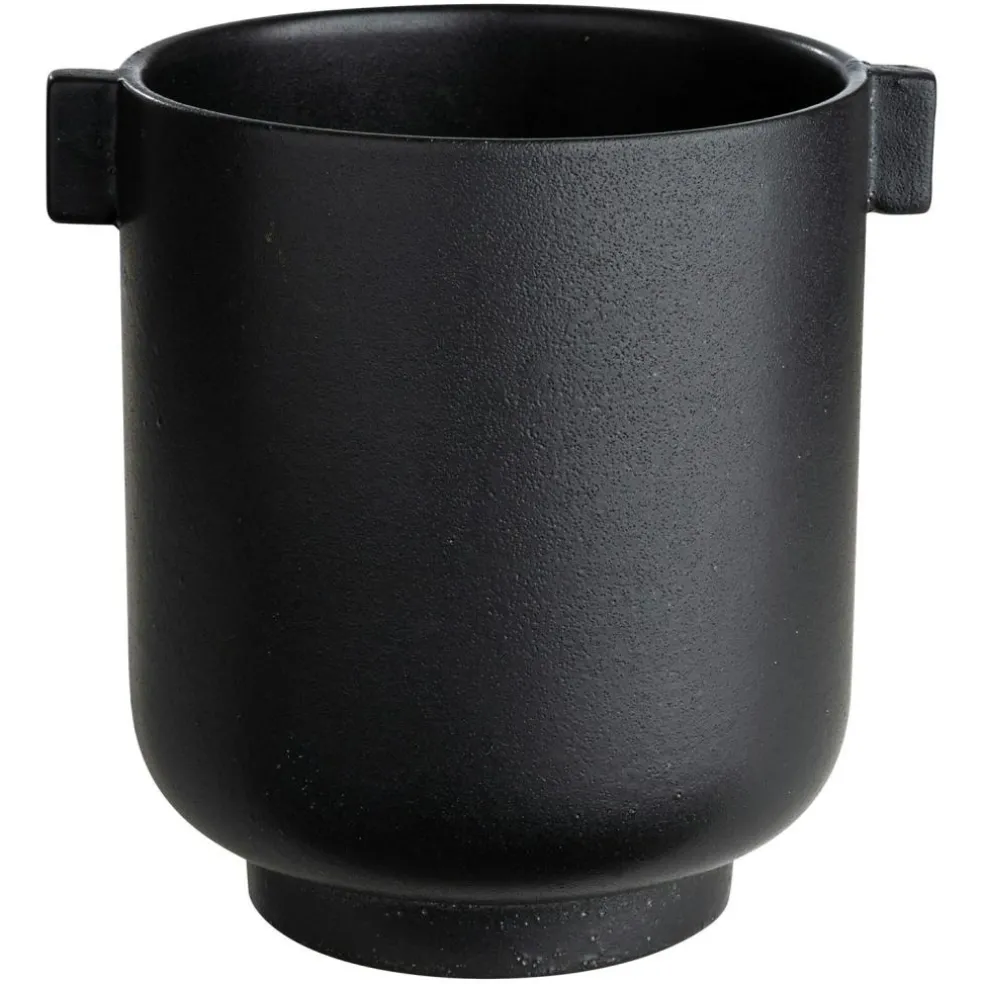 Pot With Ear H22.5 cm, Black