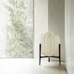 Prisma Floor Lamp, Oak / White