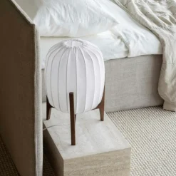 Prisma Table Lamp, Dark Ash / White