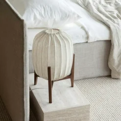 Prisma Table Lamp, Dark Ash / White