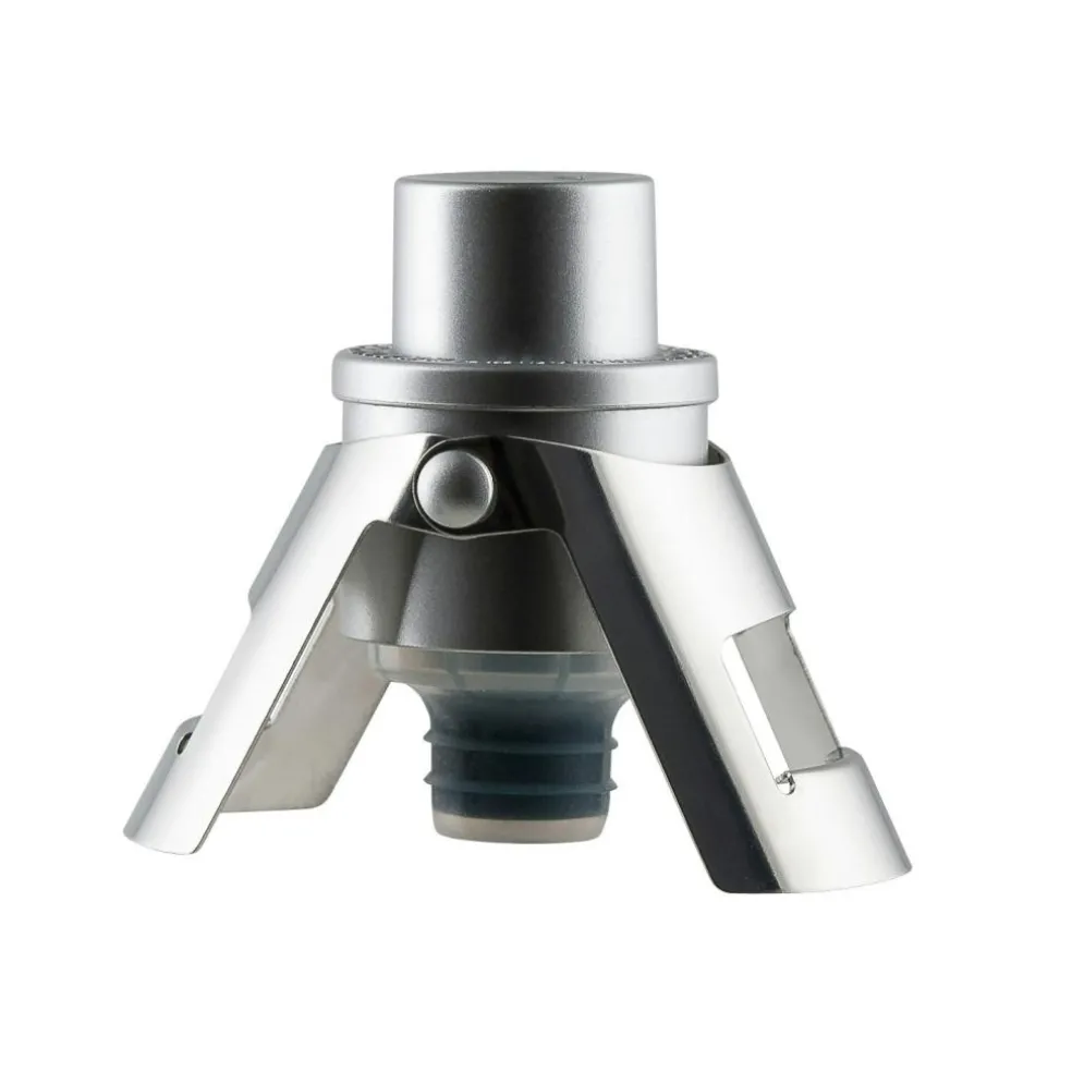 Pump It Champagne Stopper, Stainless Steel