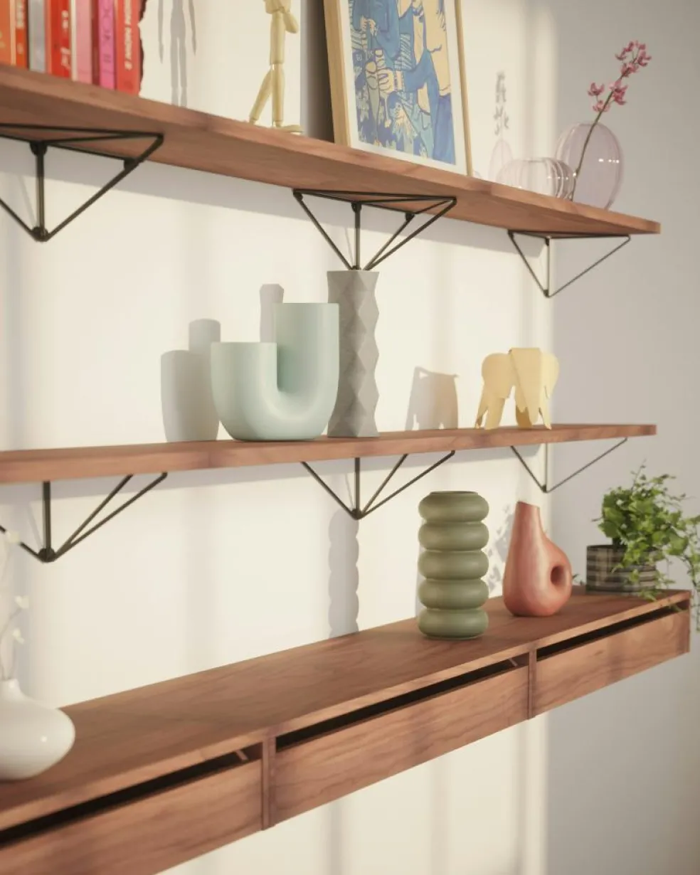 Pythagoras Shelf 80 cm, Oak