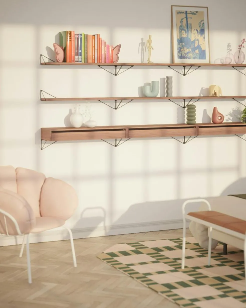 Pythagoras Shelf 80 cm, Oak