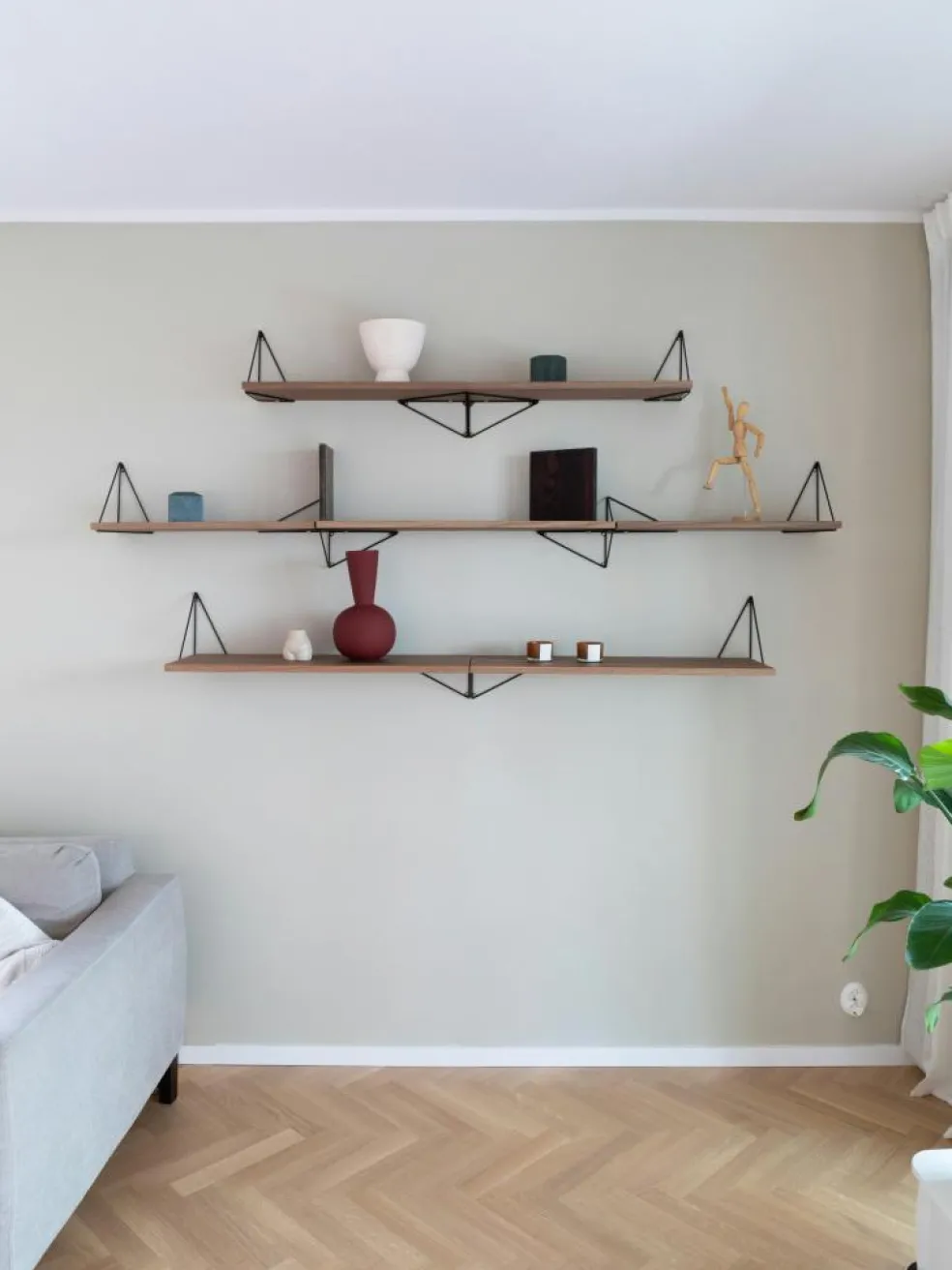 Pythagoras Shelf 80 cm, Oak