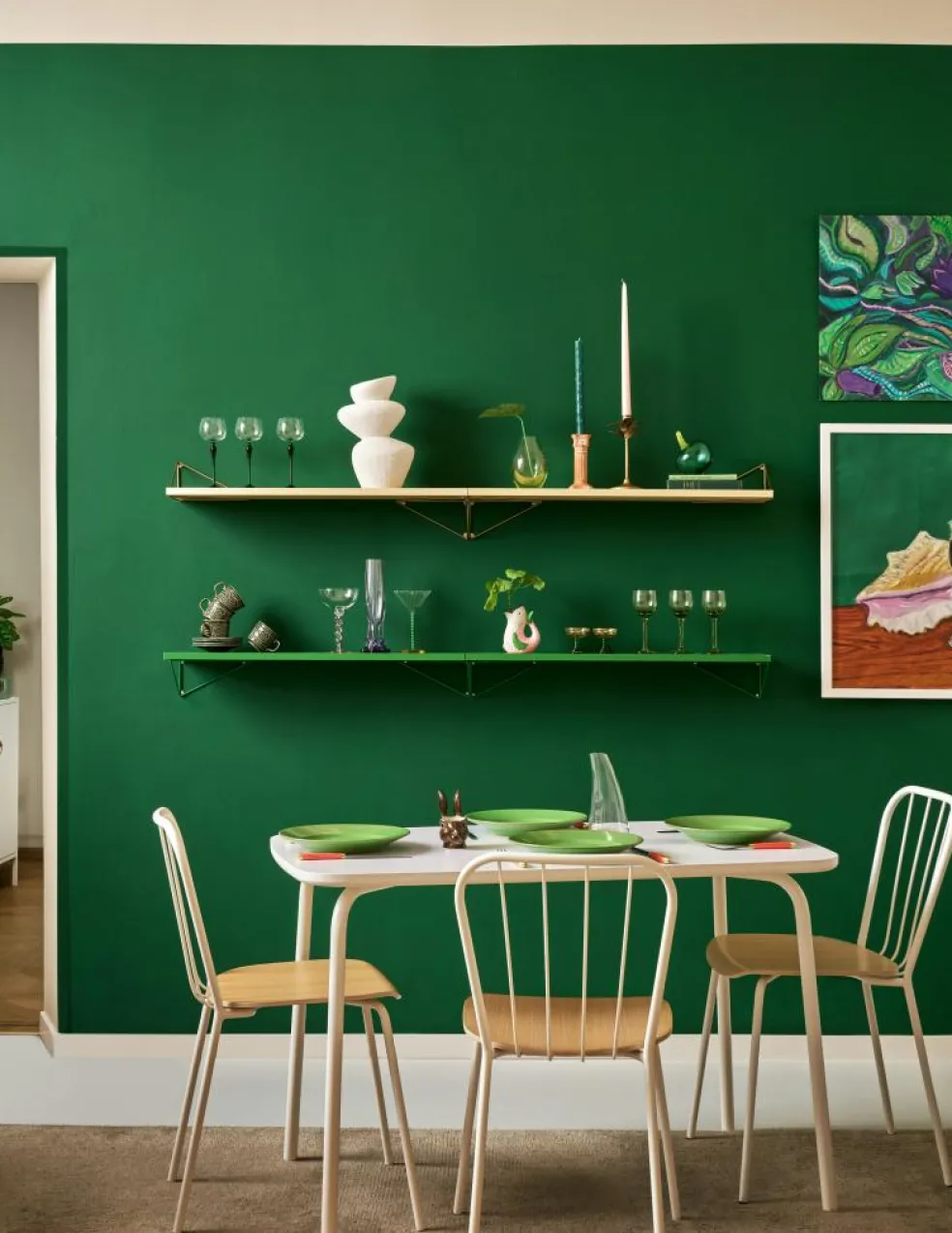 Pythagoras Shelf 80 cm, Oak