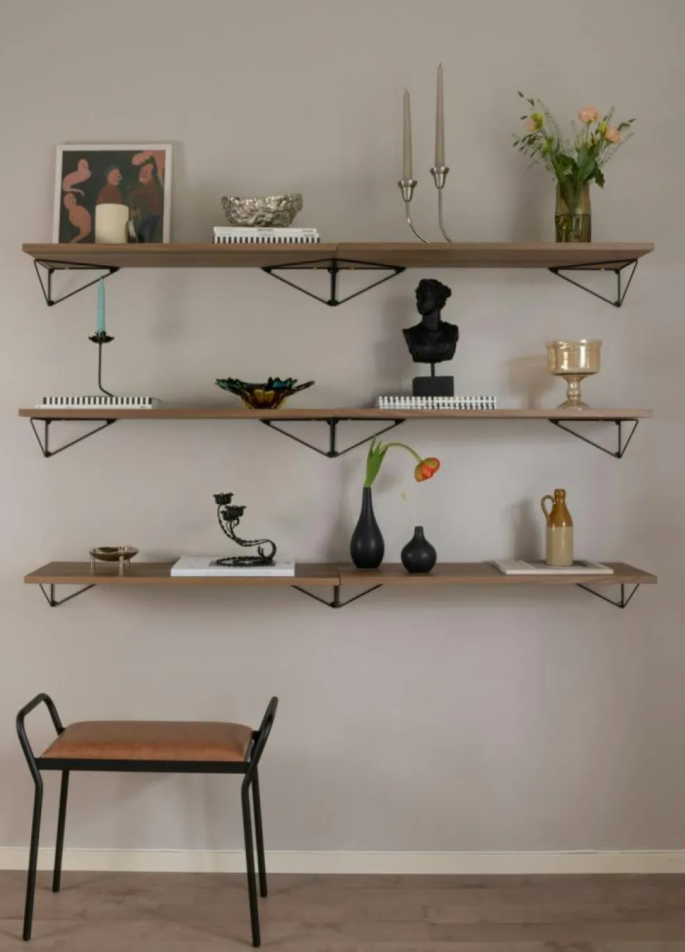 Pythagoras Shelf 80 cm, Oak