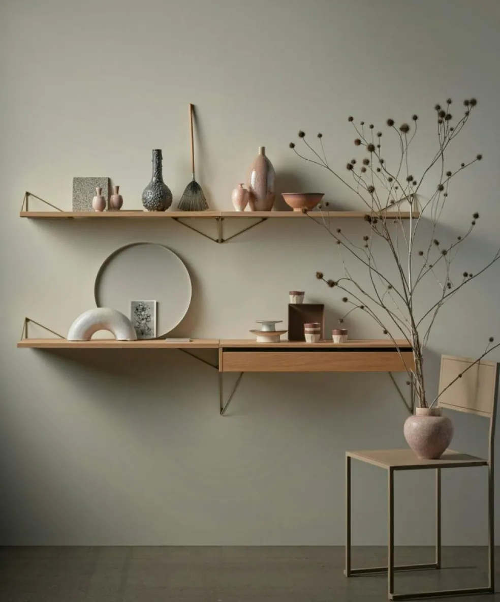 Pythagoras Shelf 80 cm, Oak