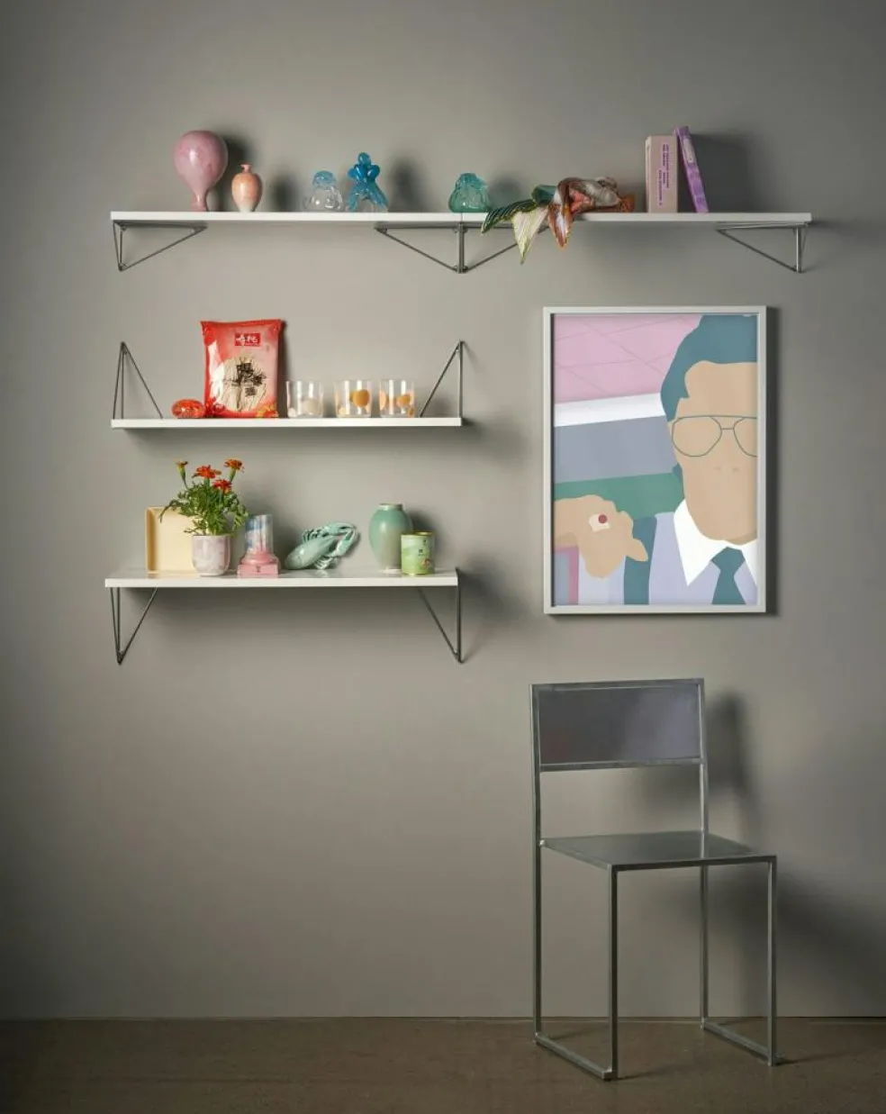 Pythagoras Shelf 80 cm, Oak