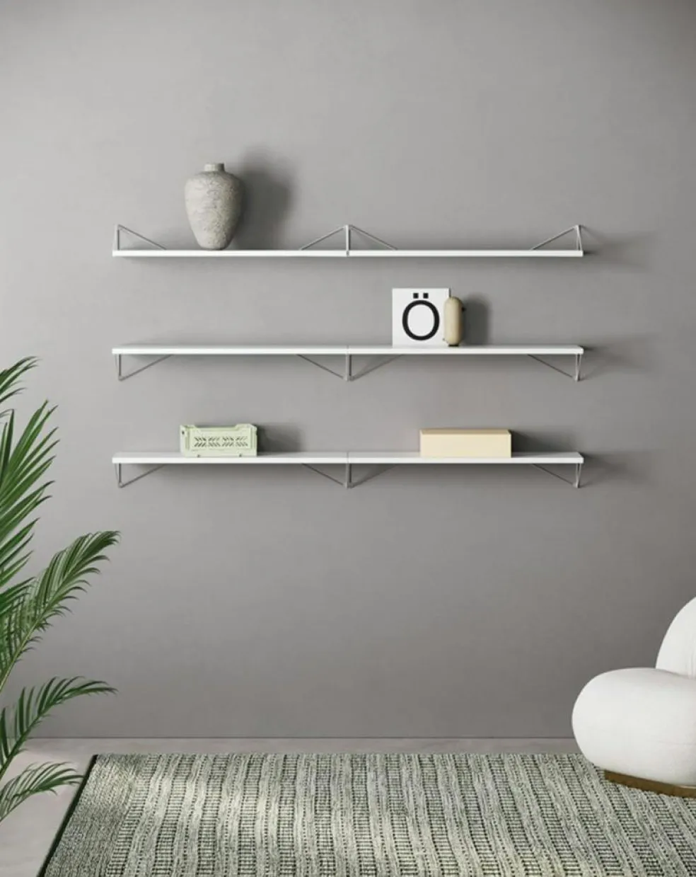 Pythagoras Shelf Set 6 Shelves, Oak / White