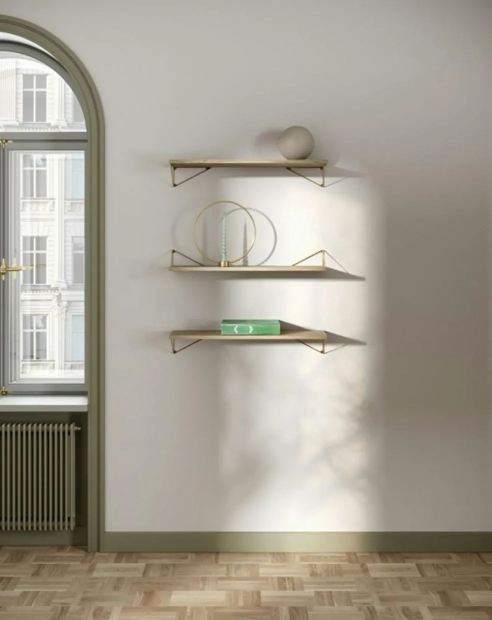 Pythagoras Shelf Set 3 Shelves, White