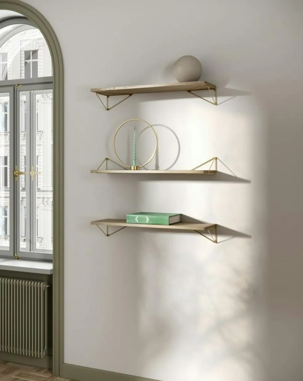 Pythagoras Shelf Set 3 Shelves, White