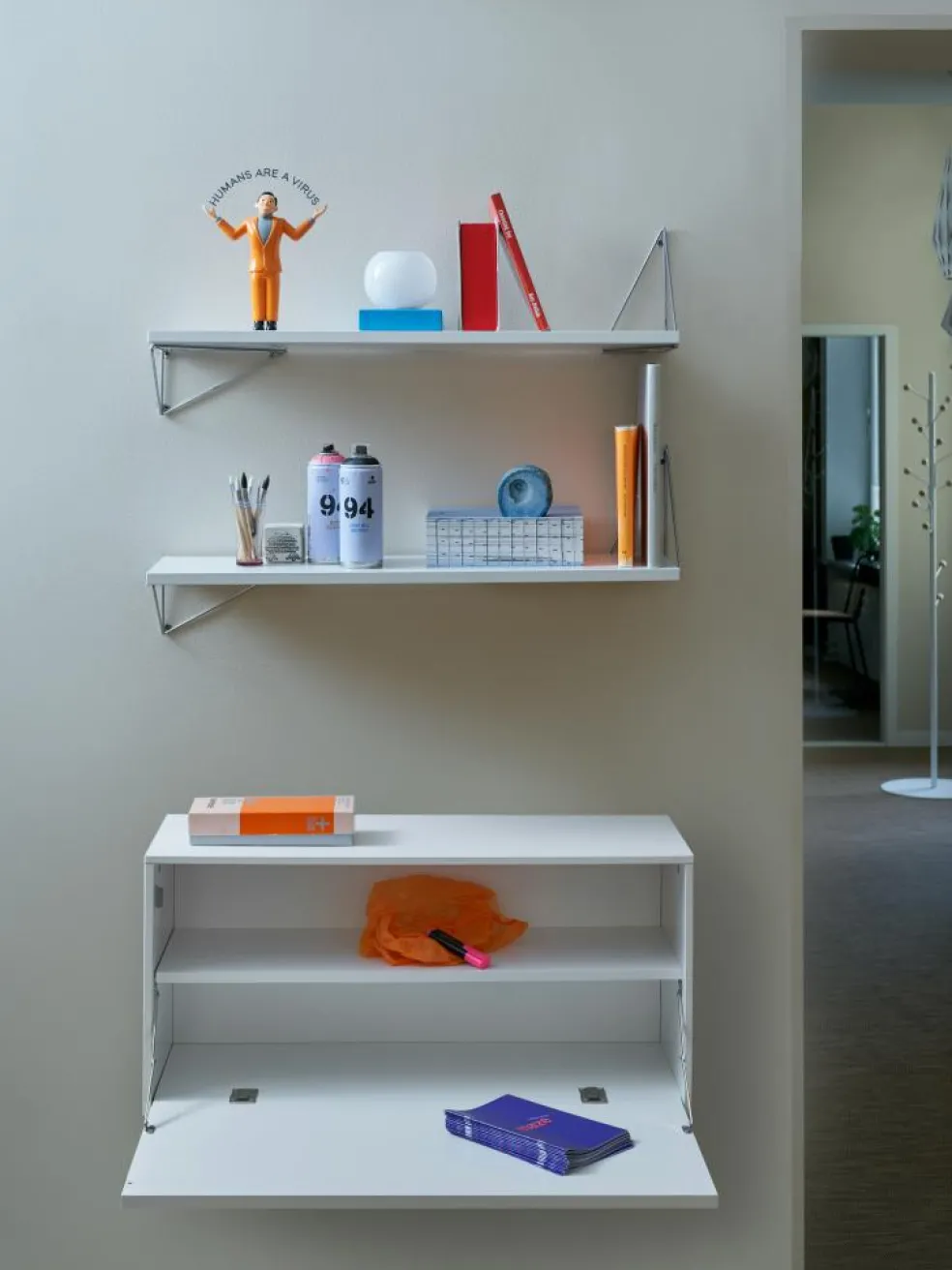 Pythagoras Shelf Set 3 Shelves, White