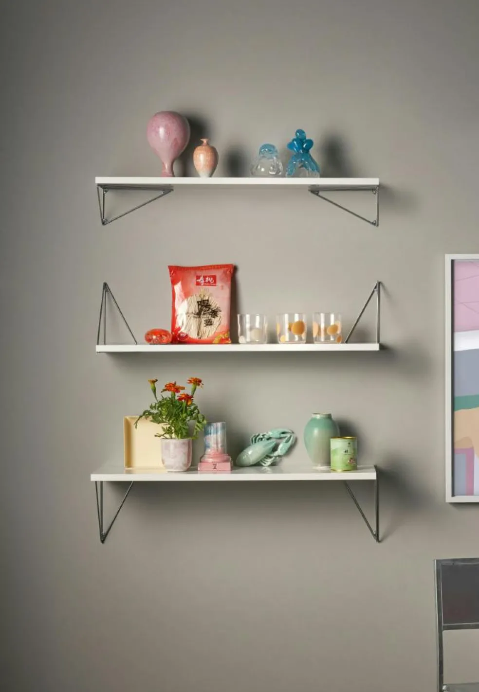 Pythagoras Shelf Set 3 Shelves, White