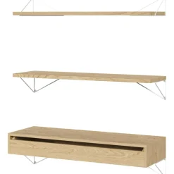Pythagoras Shelf Set With Drawer L, White