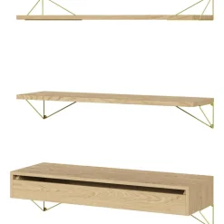 Pythagoras Shelf Set With Drawer L, White