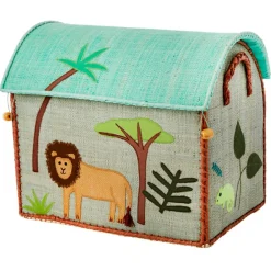 Raffia Toy Storage 3-pack, Pink Jungle