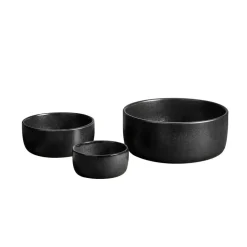 Raw Bowl Set 3-pack, Titanium Black