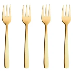 Raw Cake Fork 4 Pcs, Gold